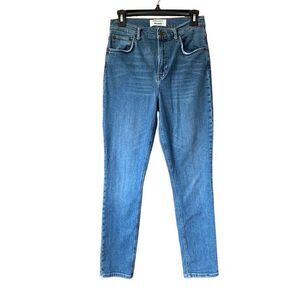 Reformation High & Skinny Jeans in Rhine Wash Blue Size 28